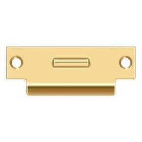 Deltana [TSRCA4875CR003] Solid Brass Door Roller Catch Strike Plate - T-Strike - Polished Brass (PVD) Finish - 4 7/8" L