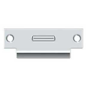 Deltana [TSRCA4875U26] Solid Brass Door Roller Catch Strike Plate - T-Strike - Polished Chrome Finish - 4 7/8" L