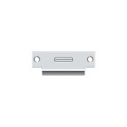 Deltana [TSRCA4875U26] Solid Brass Door Roller Catch Strike Plate - T-Strike - Polished Chrome Finish - 4 7/8&quot; L