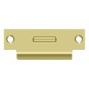 Deltana [TSRCA4875U3] Solid Brass Door Roller Catch Strike Plate - T-Strike - Polished Brass Finish - 4 7/8" L