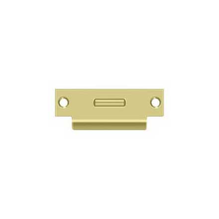 Deltana [TSRCA4875U3] Solid Brass Door Roller Catch Strike Plate - T-Strike - Polished Brass Finish - 4 7/8&quot; L