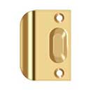 Deltana [FLSP335CR003] Solid Brass Door Ball &amp; Roller Catch Strike Plate - Full Lip - Polished Brass (PVD) Finish - 2 1/4&quot; L