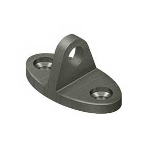 Deltana [CHE4U15A] Solid Brass Cabin Hook Eye - Contemporary - Antique Nickel Finish - 1 3/4" L