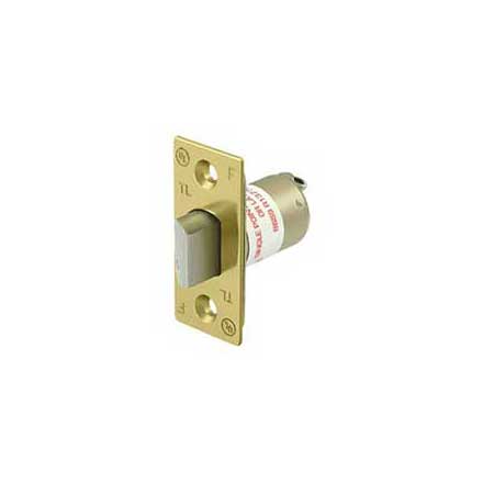 Deltana [G2RLPR238U3] Commercial Door Latch - Grade 2 - Regular - Privacy - Polished Brass Finish - 2 3/8&quot; Backset