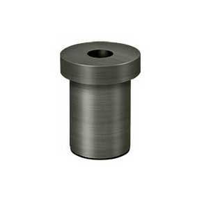 Deltana [PB985U15A] Solid Brass Door Pivot Hinge Base - Antique Nickel Finish - 1 1/4" L