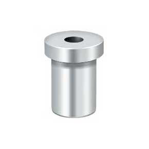 Deltana [PB985U26] Solid Brass Door Pivot Hinge Base - Polished Chrome Finish - 1 1/4" L