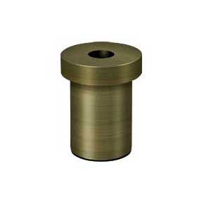 Deltana [PB985U5] Solid Brass Door Pivot Hinge Base - Antique Brass Finish - 1 1/4" L