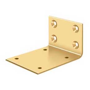 Deltana [JB-DASH95CR003] Double Action Door Hinge Jamb Bracket - Polished Brass (PVD) Finish