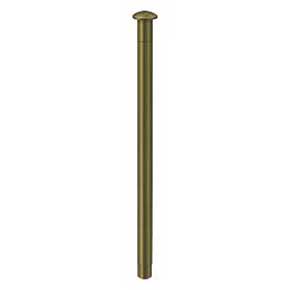 Deltana [PIN-ST4U5] Steel Door Butt Hinge Barrel Pin - Antique Brass Finish - 4" L