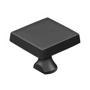 Deltana [KBSU10B] Solid Brass Door Slide Bolt Knob - Square - Oil Rubbed Bronze Finish