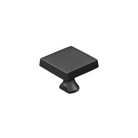 Deltana [KBSU10B] Solid Brass Door Slide Bolt Knob - Square - Oil Rubbed Bronze Finish