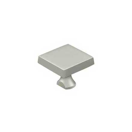 Deltana [KBSU15] Solid Brass Door Slide Bolt Knob - Square - Brushed Nickel Finish