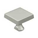 Deltana [KBSU15] Solid Brass Door Slide Bolt Knob - Square - Brushed Nickel Finish