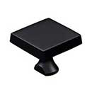 Deltana [KBSU19] Solid Brass Door Slide Bolt Knob - Square - Paint Black Finish