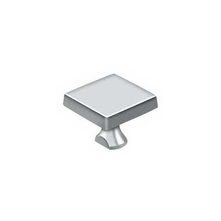 Deltana [KBSU26] Solid Brass Door Slide Bolt Knob - Square - Polished Chrome Finish