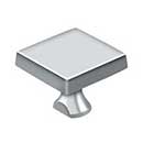 Deltana [KBSU26] Solid Brass Door Slide Bolt Knob - Square - Polished Chrome Finish