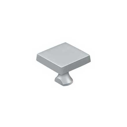 Deltana [KBSU26D] Solid Brass Door Slide Bolt Knob - Square - Brushed Chrome Finish