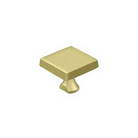 Deltana [KBSU3] Solid Brass Door Slide Bolt Knob - Square - Polished Brass Finish