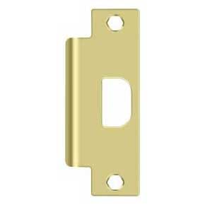 Deltana [SPAN478U3] Steel Door Strike Plate - T-Strike - ANSI - Polished Brass Finish - 4 7/8" L