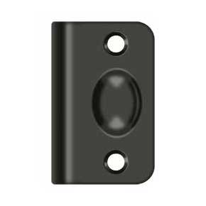 Deltana [SPB349U10B] Solid Brass Door Ball Catch Strike Plate - Full Lip - Oil Rubbed Bronze Finish - 2 1/8" L