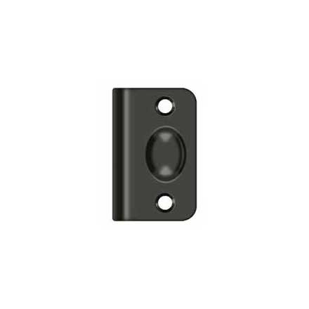 Deltana [SPB349U10B] Solid Brass Door Ball Catch Strike Plate - Full Lip - Oil Rubbed Bronze Finish - 2 1/8&quot; L