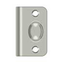 Deltana [SPB349U15] Solid Brass Door Ball Catch Strike Plate - Full Lip - Brushed Nickel Finish - 2 1/8&quot; L