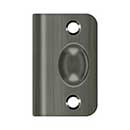 Deltana [SPB349U15A] Solid Brass Door Ball Catch Strike Plate - Full Lip - Antique Nickel Finish - 2 1/8" L