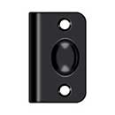 Deltana [SPB349U19] Solid Brass Door Ball Catch Strike Plate - Full Lip - Paint Black Finish - 2 1/8&quot; L