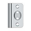 Deltana [SPB349U26] Solid Brass Door Ball Catch Strike Plate - Full Lip - Polished Chrome Finish - 2 1/8&quot; L