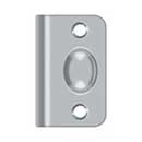 Deltana [SPB349U26D] Solid Brass Door Ball Catch Strike Plate - Full Lip - Brushed Chrome Finish - 2 1/8&quot; L