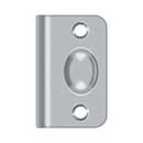 Deltana [SPB349U26D] Solid Brass Door Ball Catch Strike Plate - Full Lip - Brushed Chrome Finish - 2 1/8" L