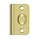 Deltana [SPB349U3] Solid Brass Door Ball Catch Strike Plate - Full Lip - Polished Brass Finish - 2 1/8" L