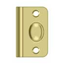 Deltana [SPB349U3] Solid Brass Door Ball Catch Strike Plate - Full Lip - Polished Brass Finish - 2 1/8&quot; L