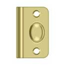 Deltana [SPB349U3] Solid Brass Door Ball Catch Strike Plate - Full Lip - Polished Brass Finish - 2 1/8&quot; L