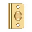 Deltana [SPB349CR003] Solid Brass Door Ball Catch Strike Plate - Full Lip - Polished Brass (PVD) Finish - 2 1/8" L