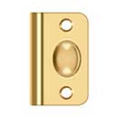 Deltana [SPB349CR003] Solid Brass Door Ball Catch Strike Plate - Full Lip - Polished Brass (PVD) Finish - 2 1/8&quot; L