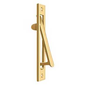 Deltana [EP6125CR003] Solid Brass Pocket Door Edge Pull - Polished Brass (PVD) - 6 1/4" L