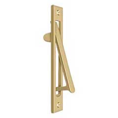 Deltana [EP6125U4] Solid Brass Pocket Door Edge Pull - Brushed Brass - 6 1/4&quot; L