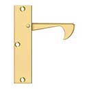 Deltana [EPT425CR003] Solid Brass Pocket Door Edge Pull - Thin - Polished Brass (PVD) - 4 1/4" L