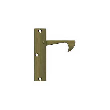 Deltana [EPT425U5] Solid Brass Pocket Door Edge Pull - Thin - Antique Brass - 4 1/4&quot; L