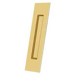 Deltana [FP10225CR003] Solid Brass Pocket Door Flush Pull - Rectangular - Polished Brass (PVD) - 10&quot; L