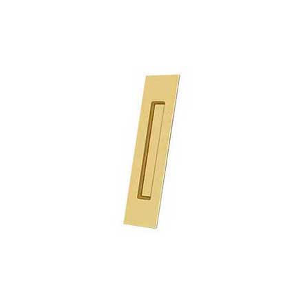 Deltana [FP10225CR003] Solid Brass Pocket Door Flush Pull - Rectangular - Polished Brass (PVD) - 10&quot; L