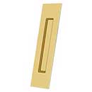 Deltana [FP10225CR003] Solid Brass Pocket Door Flush Pull - Rectangular - Polished Brass (PVD) - 10" L