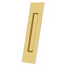 Deltana [FP10225CR003] Solid Brass Pocket Door Flush Pull - Rectangular - Polished Brass (PVD) - 10&quot; L