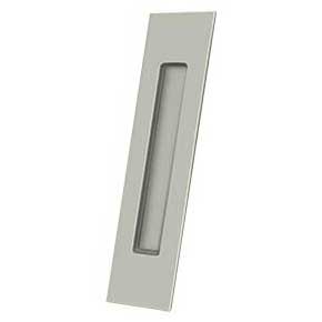 Deltana [FP10225U15] Solid Brass Pocket Door Flush Pull - Rectangular - Brushed Nickel - 10" L
