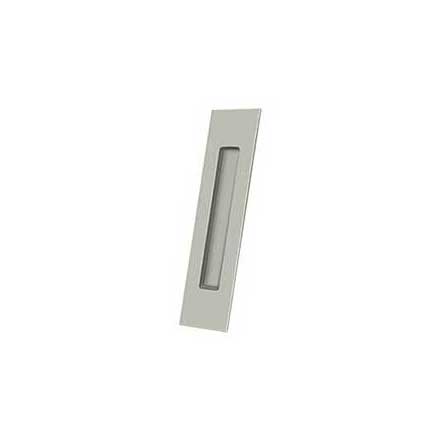 Deltana [FP10225U15] Solid Brass Pocket Door Flush Pull - Rectangular - Brushed Nickel - 10&quot; L