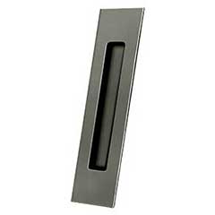 Deltana [FP10225U15A] Solid Brass Pocket Door Flush Pull - Rectangular - Antique Nickel - 10&quot; L