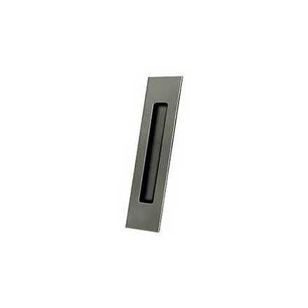 Deltana [FP10225U15A] Solid Brass Pocket Door Flush Pull - Rectangular - Antique Nickel - 10&quot; L