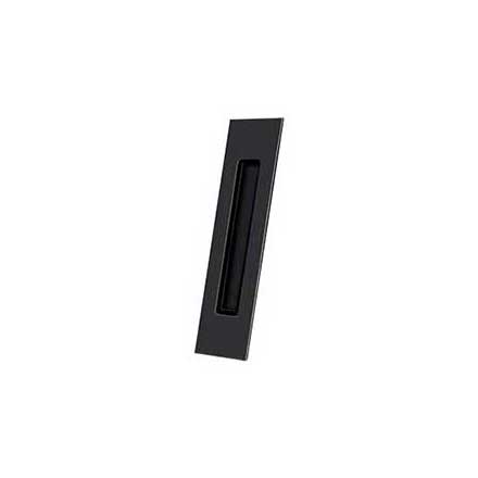 Deltana [FP10225U19] Solid Brass Pocket Door Flush Pull - Rectangular - Paint Black - 10&quot; L