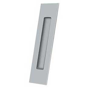Deltana [FP10225U26D] Solid Brass Pocket Door Flush Pull - Rectangular - Brushed Chrome - 10" L